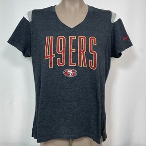 San Francisco 49ers NFL Football Nike Charcoal Gray T-Shirt Women's XL